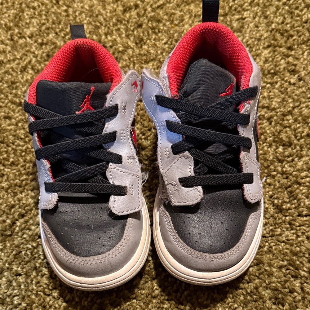Jordan Kids' Sneakers in Black, Red, and White
